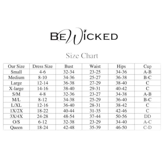 Be Wicked Evangeline Bra and Panty Set Black Size M/L - Picture 4 of 5